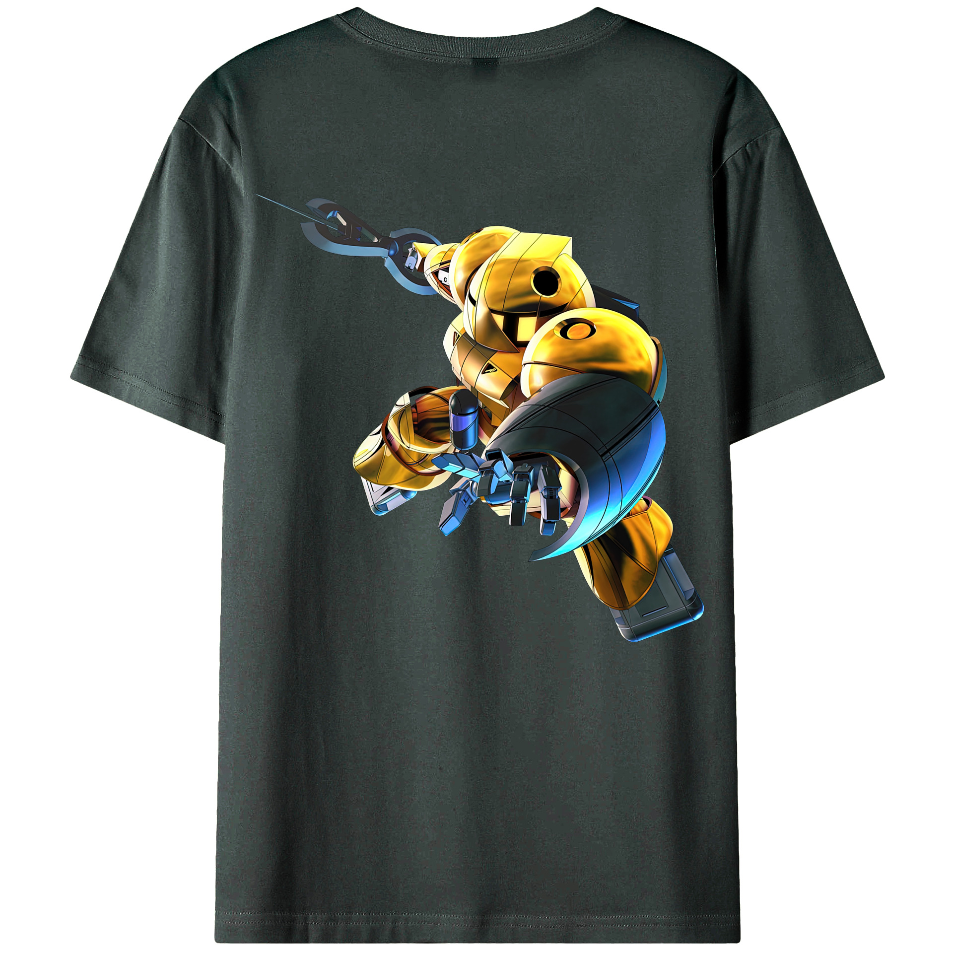 （画像用） 機動戦士ガンダム Mobile Suit Gundam 綿100％ メンズ半袖Tシャツ（バックプリント） 通気性